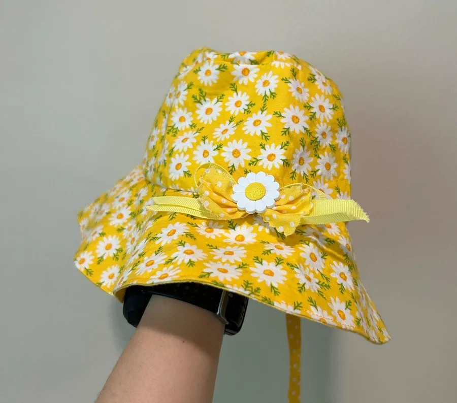 Daisy floral bucket hat Yellow