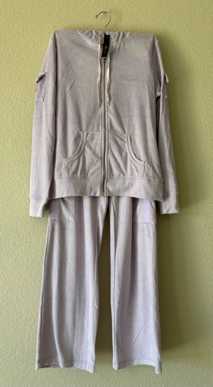 BCBG Vintage Y2K Light Lavender Track Suit- NWT