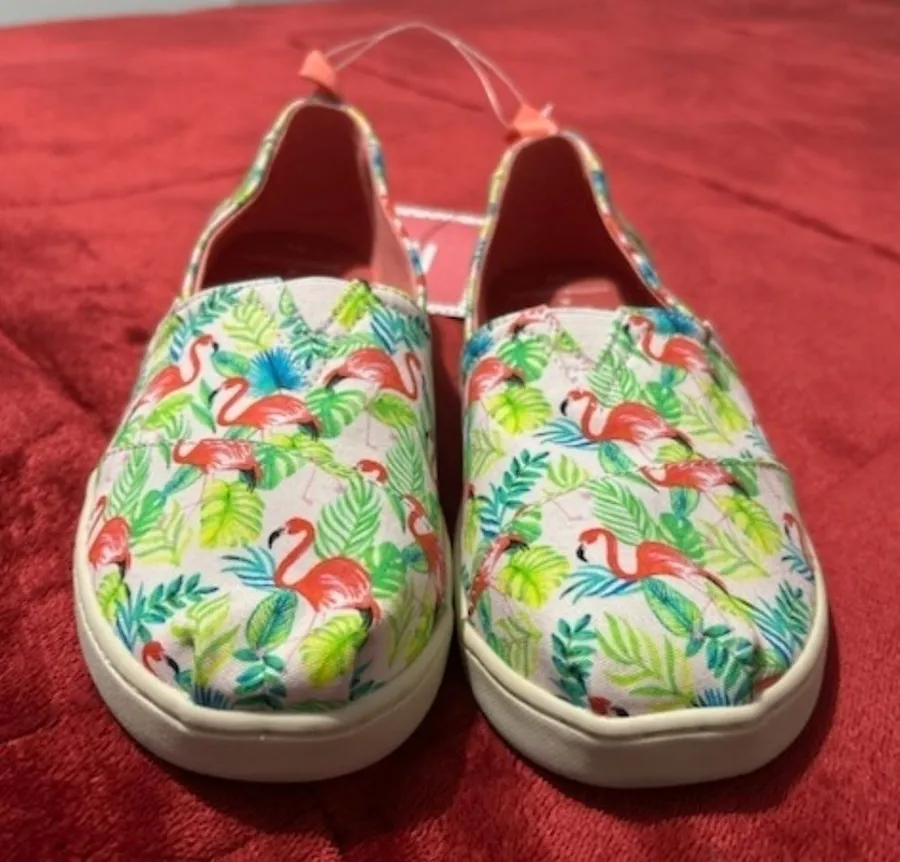 LIMITED Edition Pink Flamingo Toms Y5