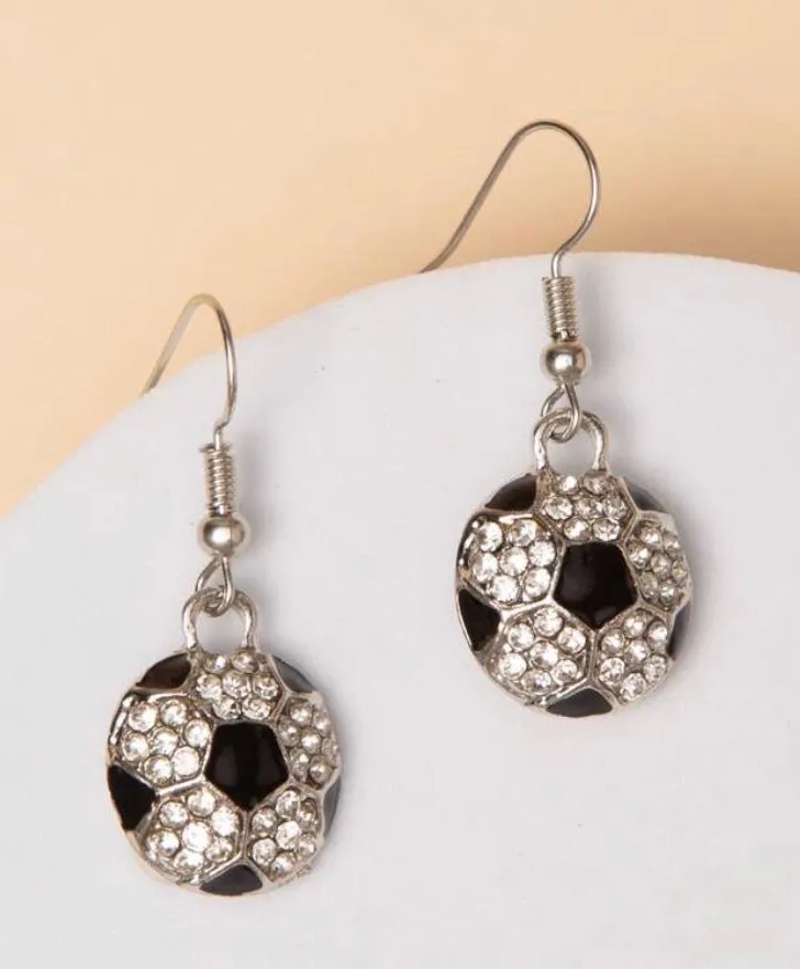 Game Day Crystal Pavé Dangle Earrings