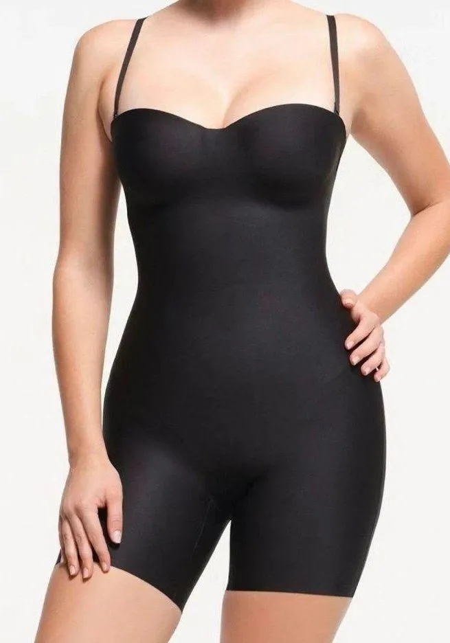 NWT Women's Skims Body Underwire Mid-thigh Bodysuit Onyx/ Black Size XL