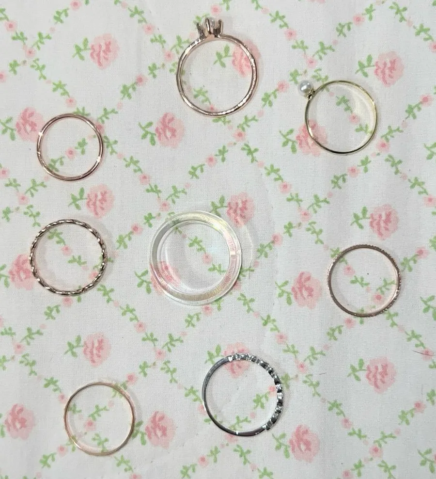 Daiso Mixed Metal Thin Stackable Rings