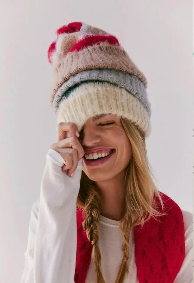 Free People NWT The Grove Stripe Beanie