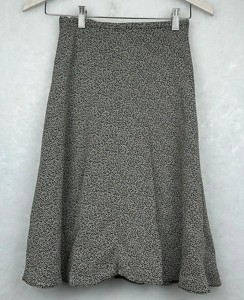 Vintage Mermaid Maxi Black/White Pattern Skirt Sz 4