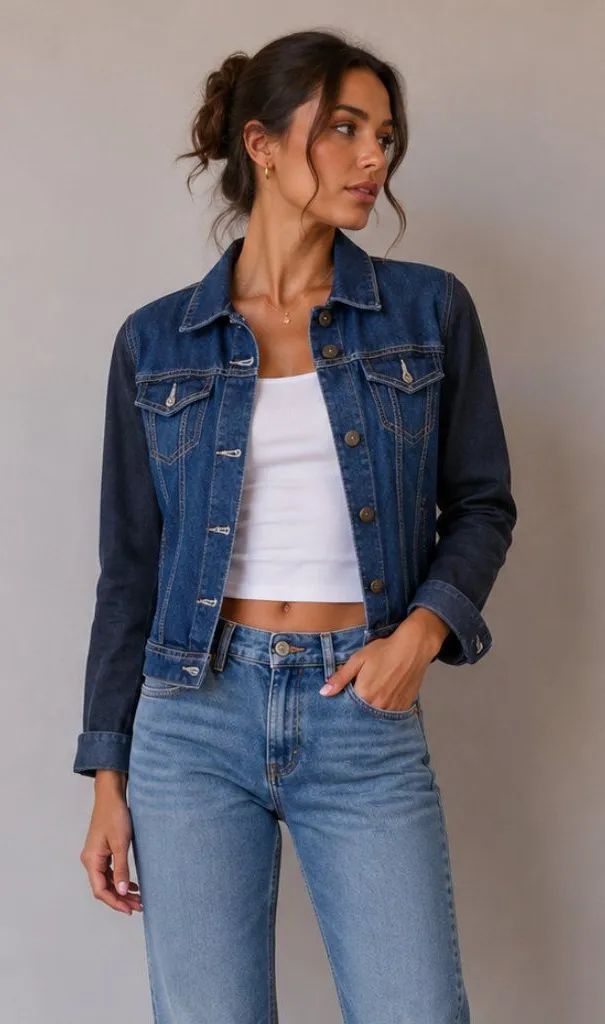 Vintage LF Carmar Y2k Jean Jacket Size Small