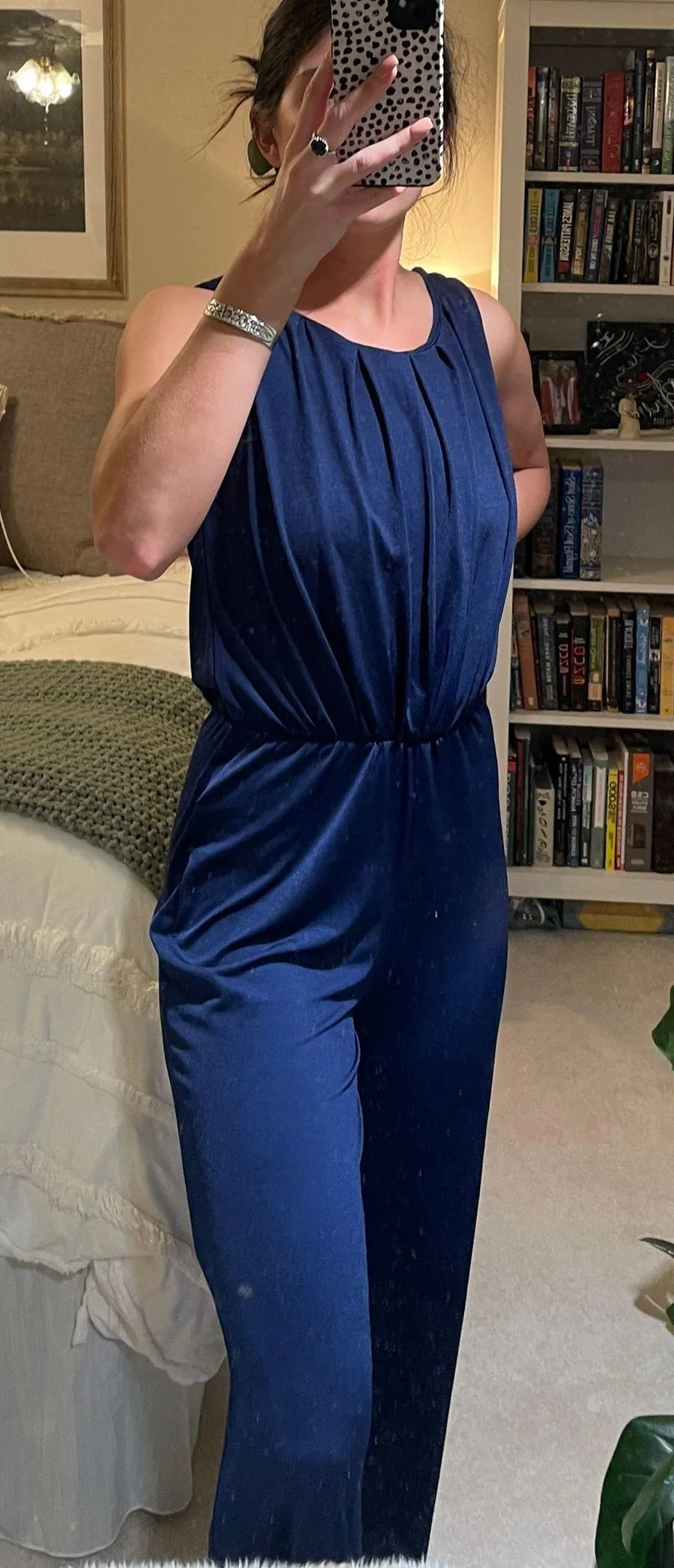 Navy Cotton Jumpsuit
