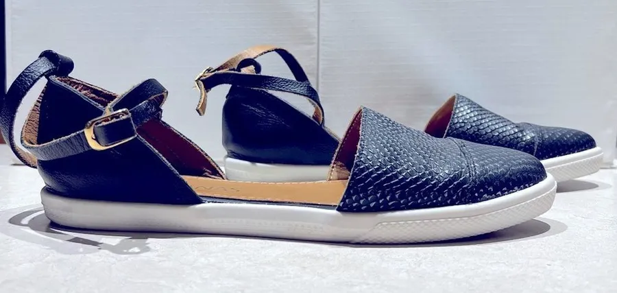 Kaanas St. Thomas Ankle Strap D’Orsay Shoes - Black - Size 40 Espadrille