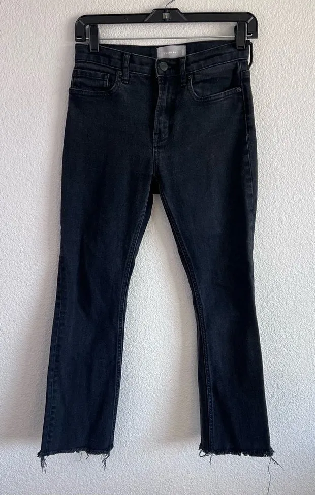 Everlane Women’s High Waisted Straight Leg Raw Hems Jeans