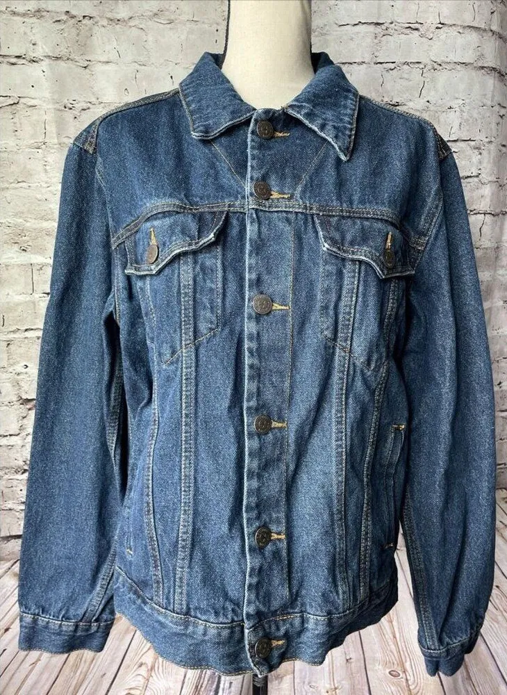 C.E. Schmidt Blue Jean Denim Jacket Womens M Cotton Casual