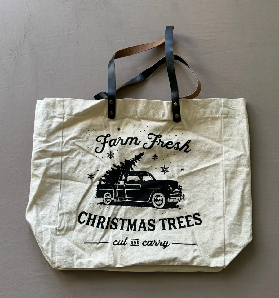 Jingles & Joy “Farm Fresh Christmas Trees” Canvas Tote Bag