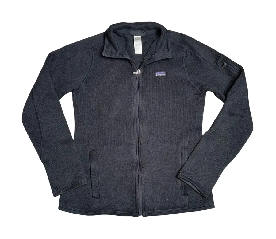 Patagonia Better Sweater Full Zip Jacket Womens Small Black Excellent Fleece