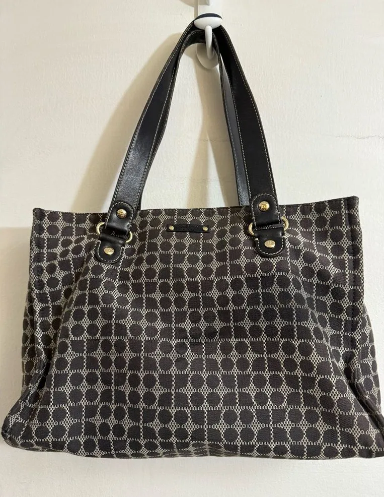 Kate Spade Stylish Black and Cream Large Tote Bag