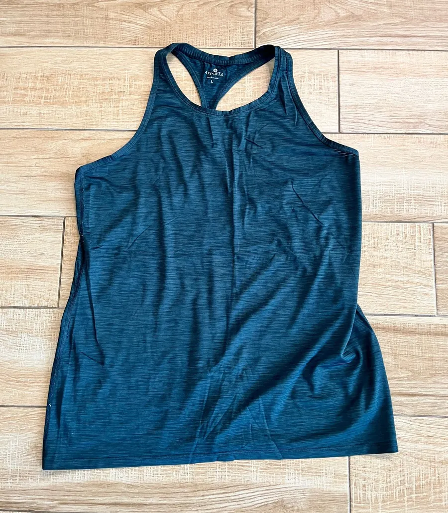 Womens Athleta Blue Racerback Tank - L