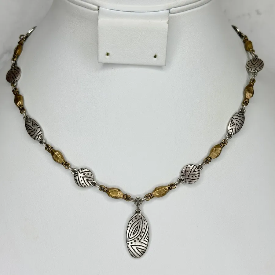 Vintage Chico's Mixed Metal Station Necklace ✨