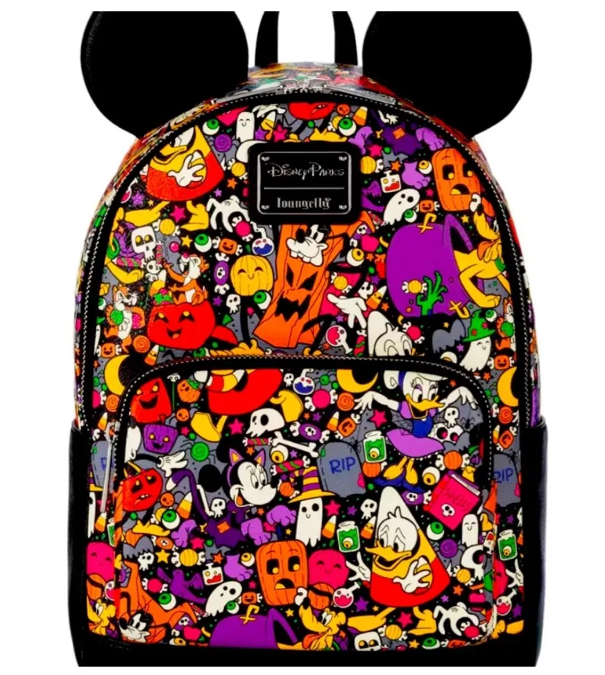 Loungefly Disney Parks Halloween Mini Backpack - Black/Multi