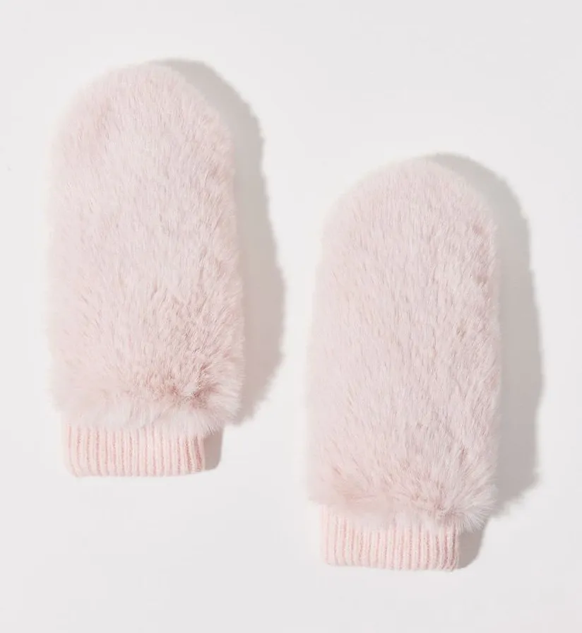 Urban Outfitters Fuzzy Faux Fur Convertible Mitten NWT - Pink