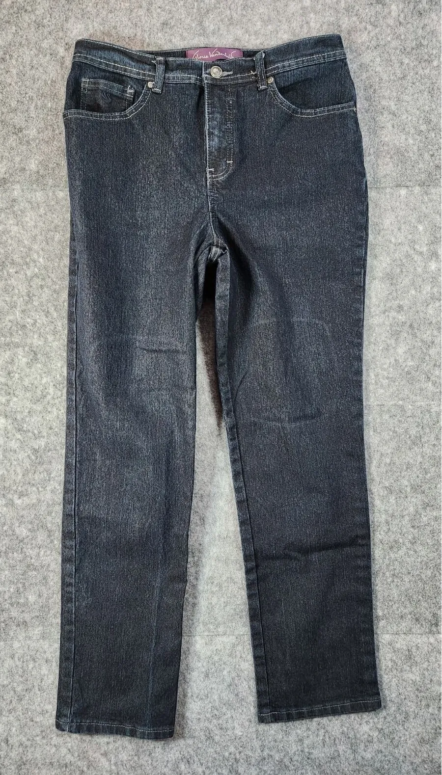Gloria Vanderbilt Amanda Jeans - Woman's Size 8 Average - Dark Blue