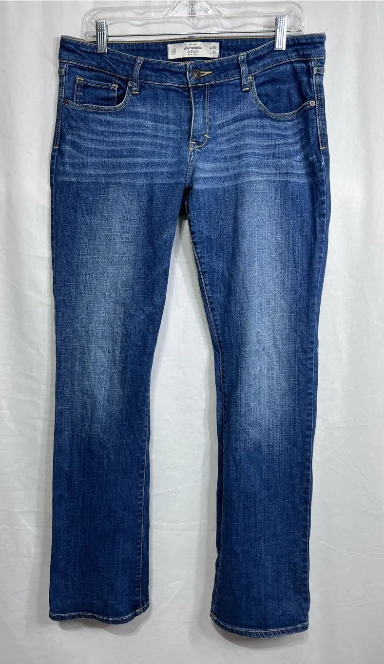 Abercrombie & Fitch Women’s W30 L33 Flare Bootcut Jeans Medium Wash Y2K Stretch