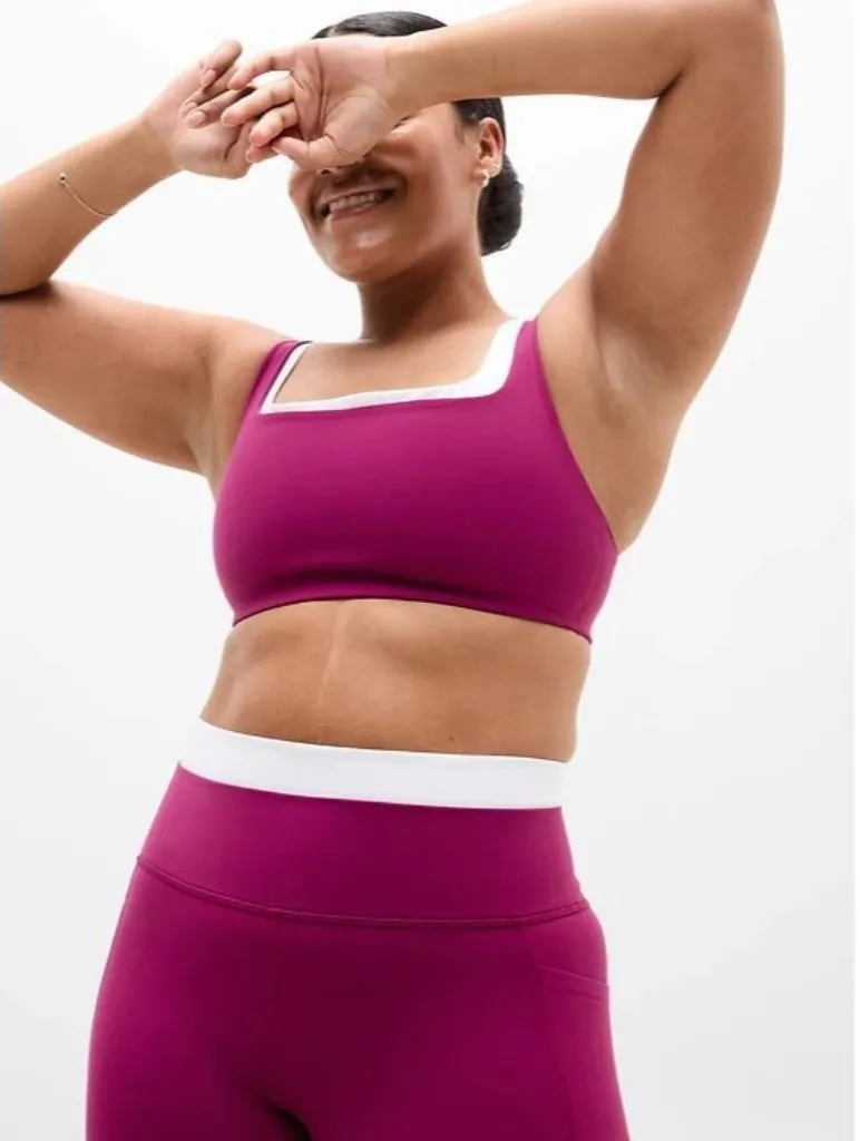New Athleta M Double Up Bra Wildberry Medium D-DD Cup