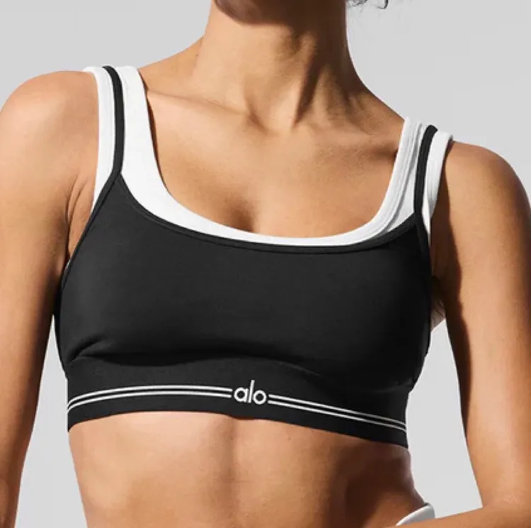 Alo Yoga Airbrush Better Together Bra Black/White M