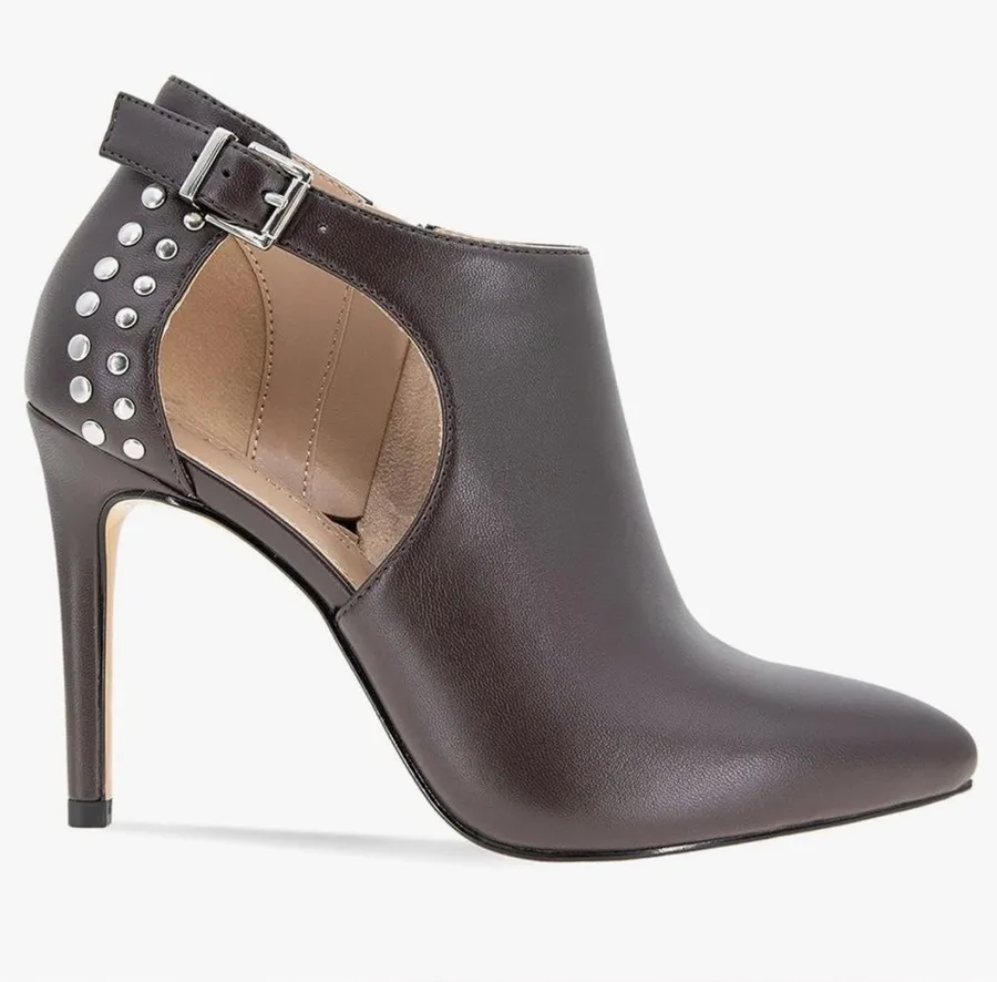 BCBGeneration BCBG Hibano Brown Stiletto Pointed Toe Ankle Booties ~ Size 10