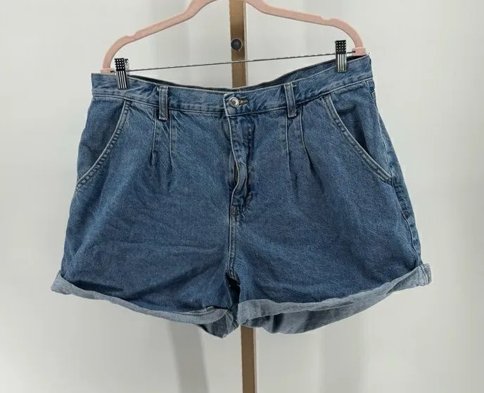 Topshop Denim Shorts Size 14 Blue