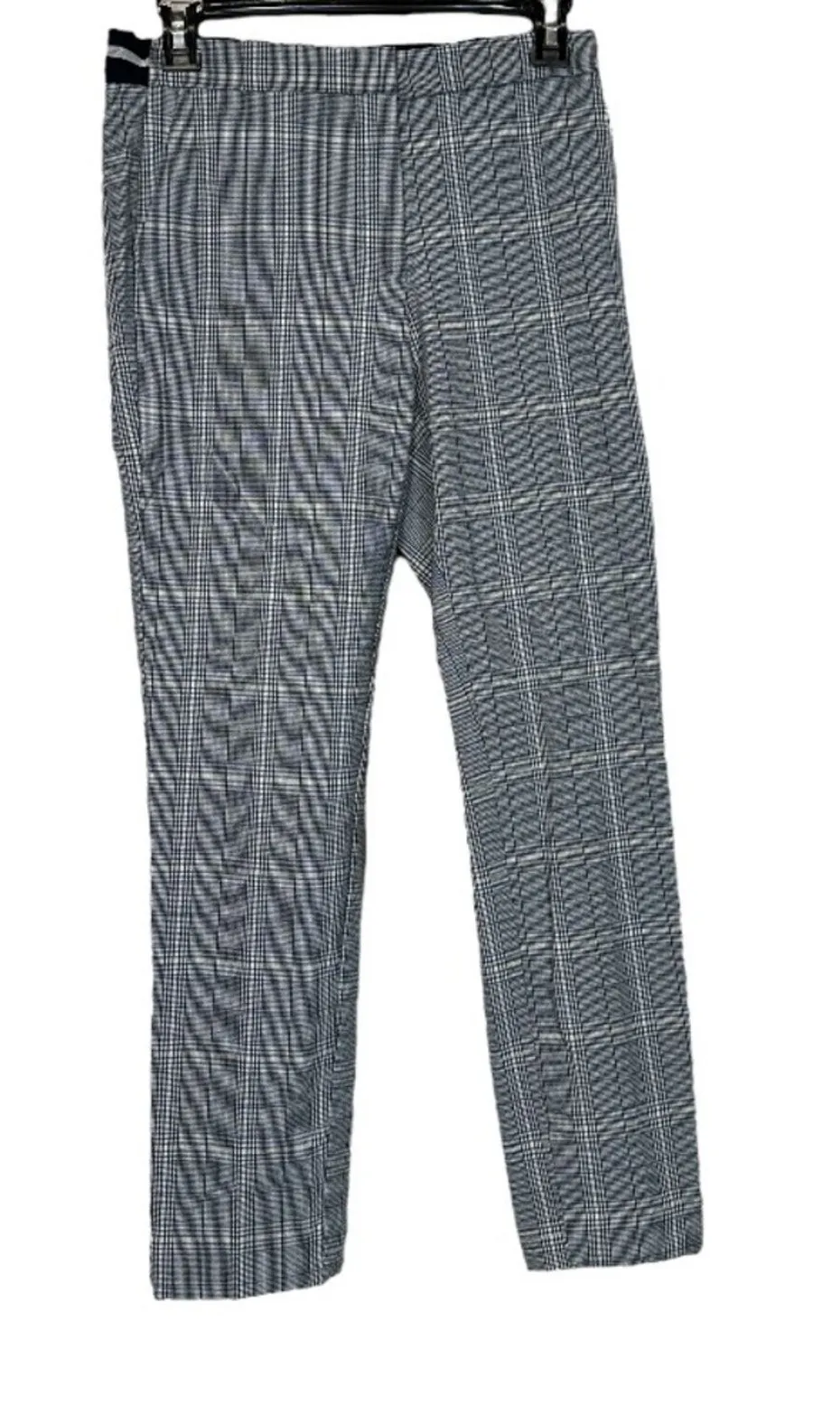 Zara Gray & White Striped High Rise Cropped Pants Size S