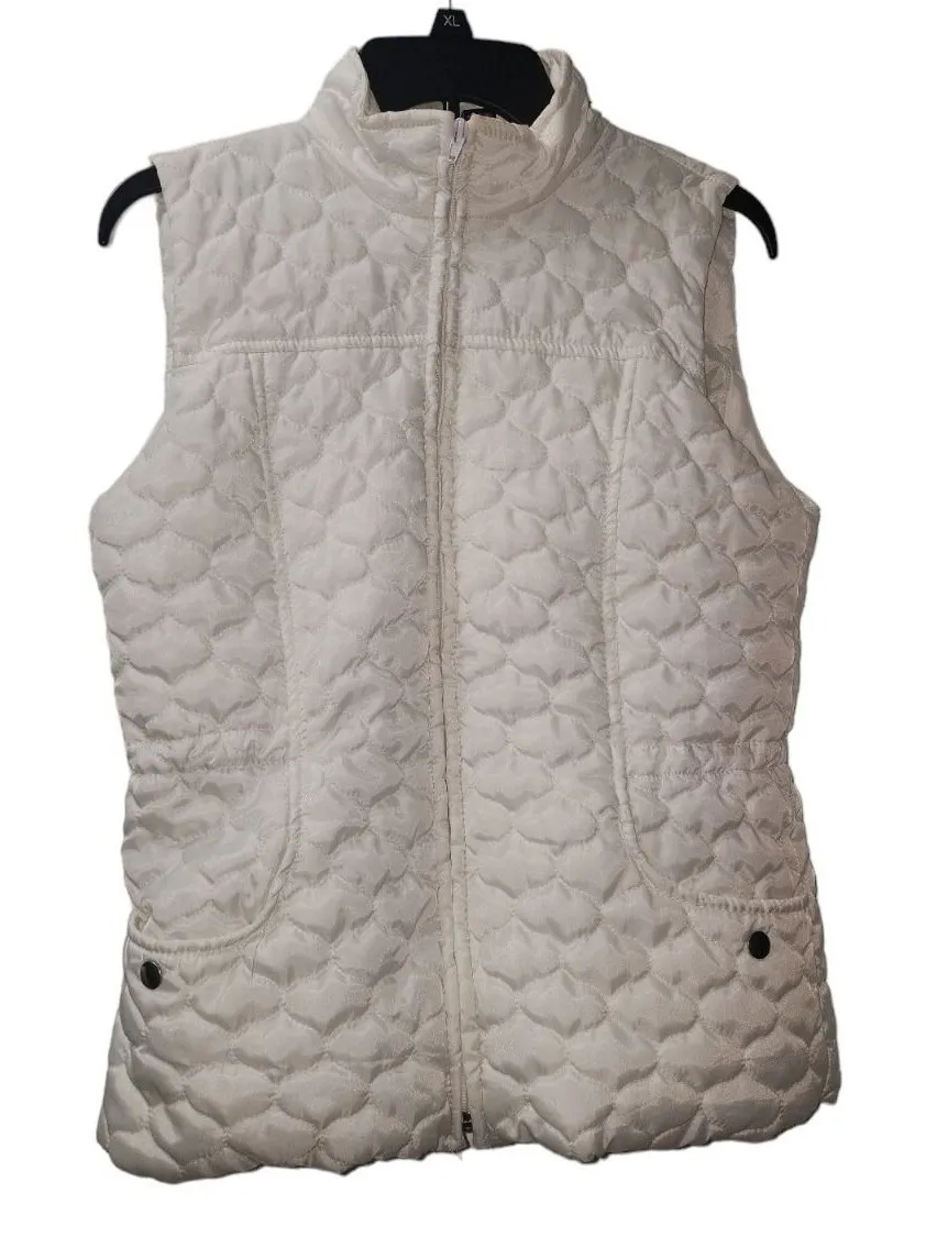 New Directions Quilted Vest Sleeveless Padded Lightweight Pockets S