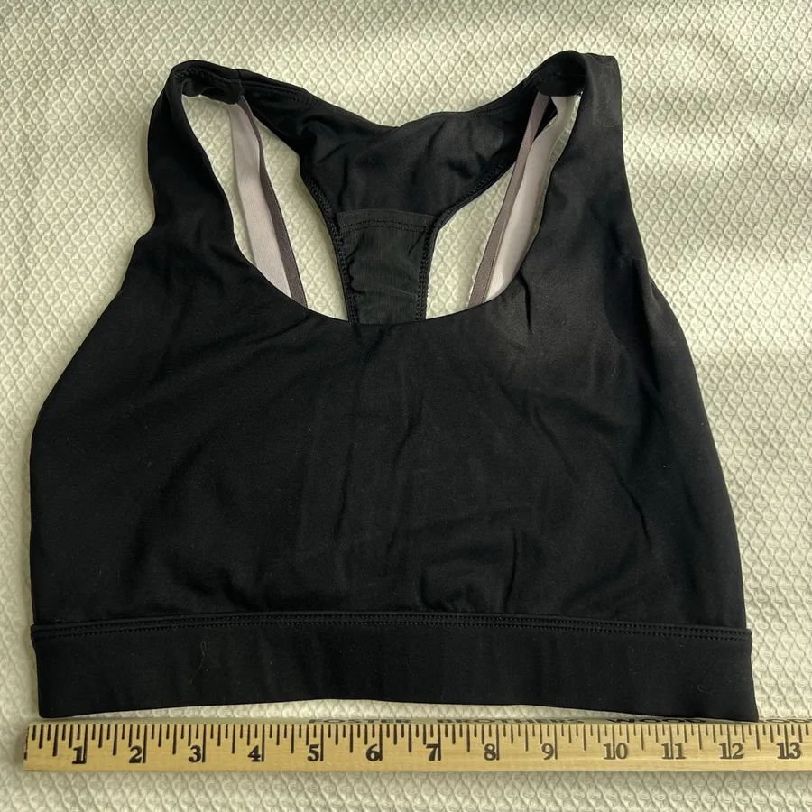 Fabletics Womens Black Multicolor Sports Bra With Pads Size POSSIBLY medium