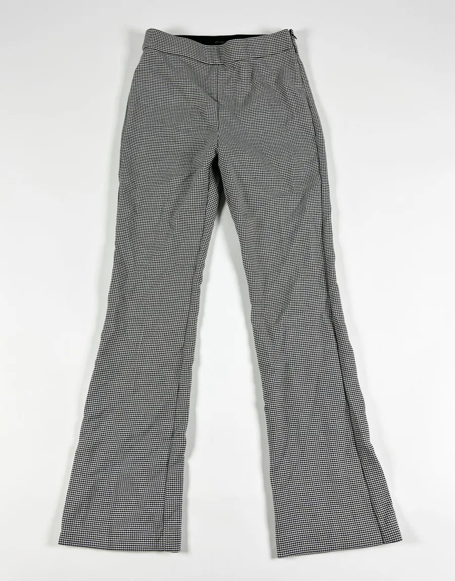 NEW Ann Taylor The High Waist Side Zip Stretch Trouser Pant Houndstooth Print 0