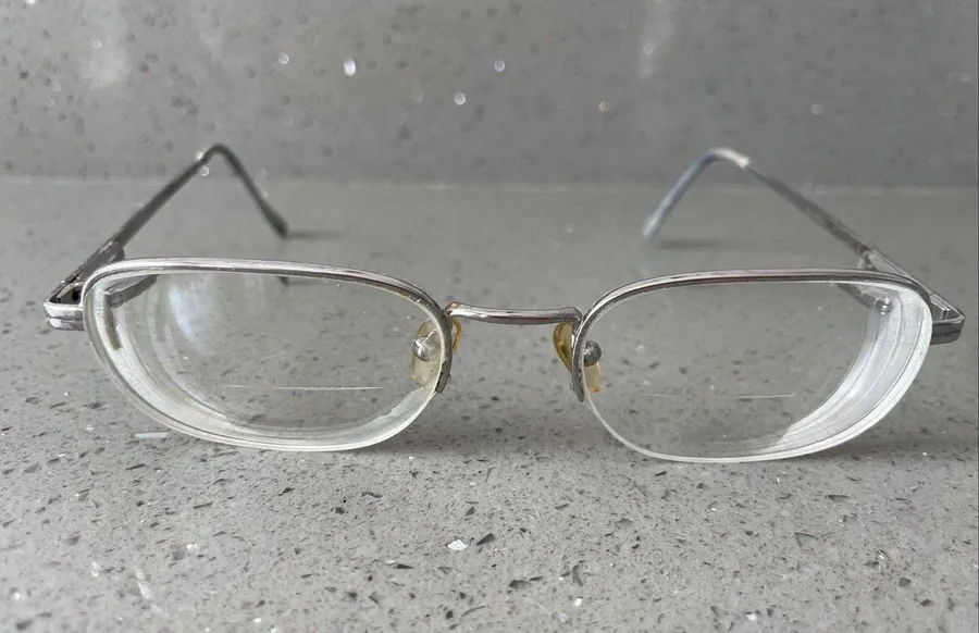 Kenmark Comfort Flex Rocky Silver Eyeglasses FRAMES ONLY 55