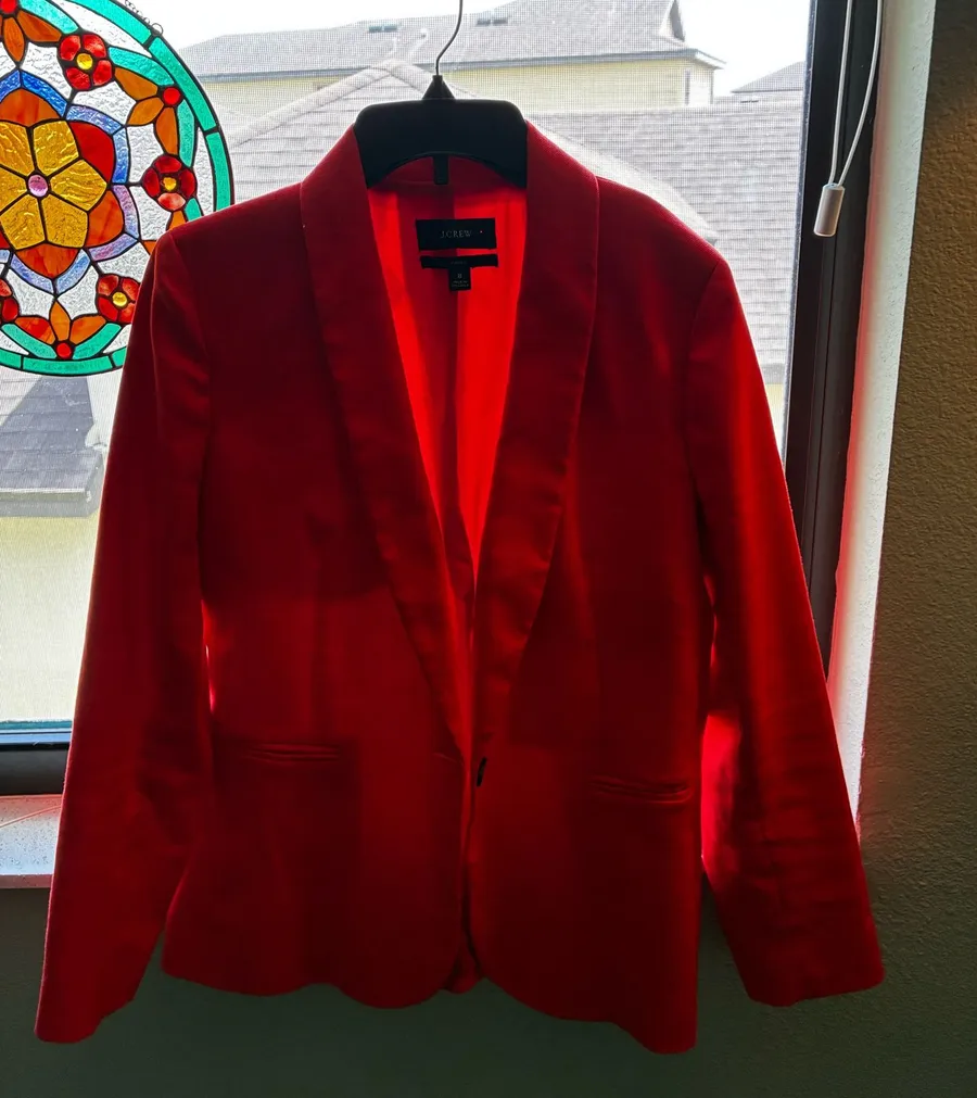 J.Crew Blazer Orange Red Sweater