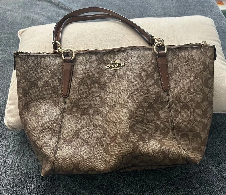 Coach Tan Signature Tote Bag