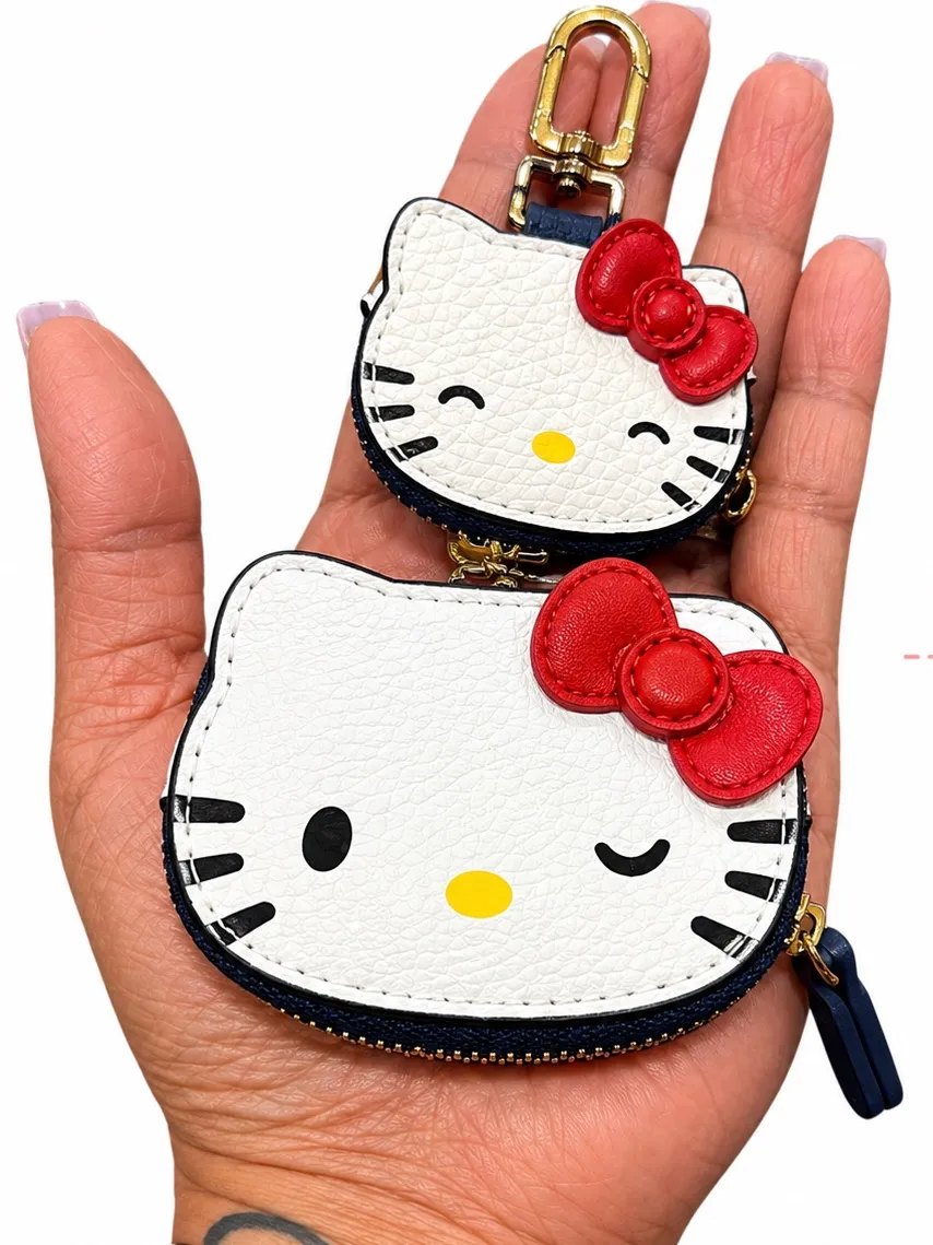 NWOT Large Hello Kitty Coin Bag/Bag Charm/Keychain-Winking
