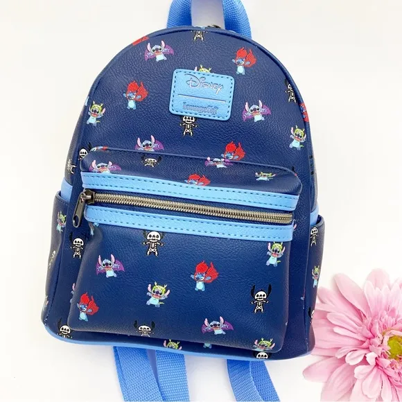 Disney X Loungefly Lilo & Stitch Costumes Halloween Mini Backpack Blue