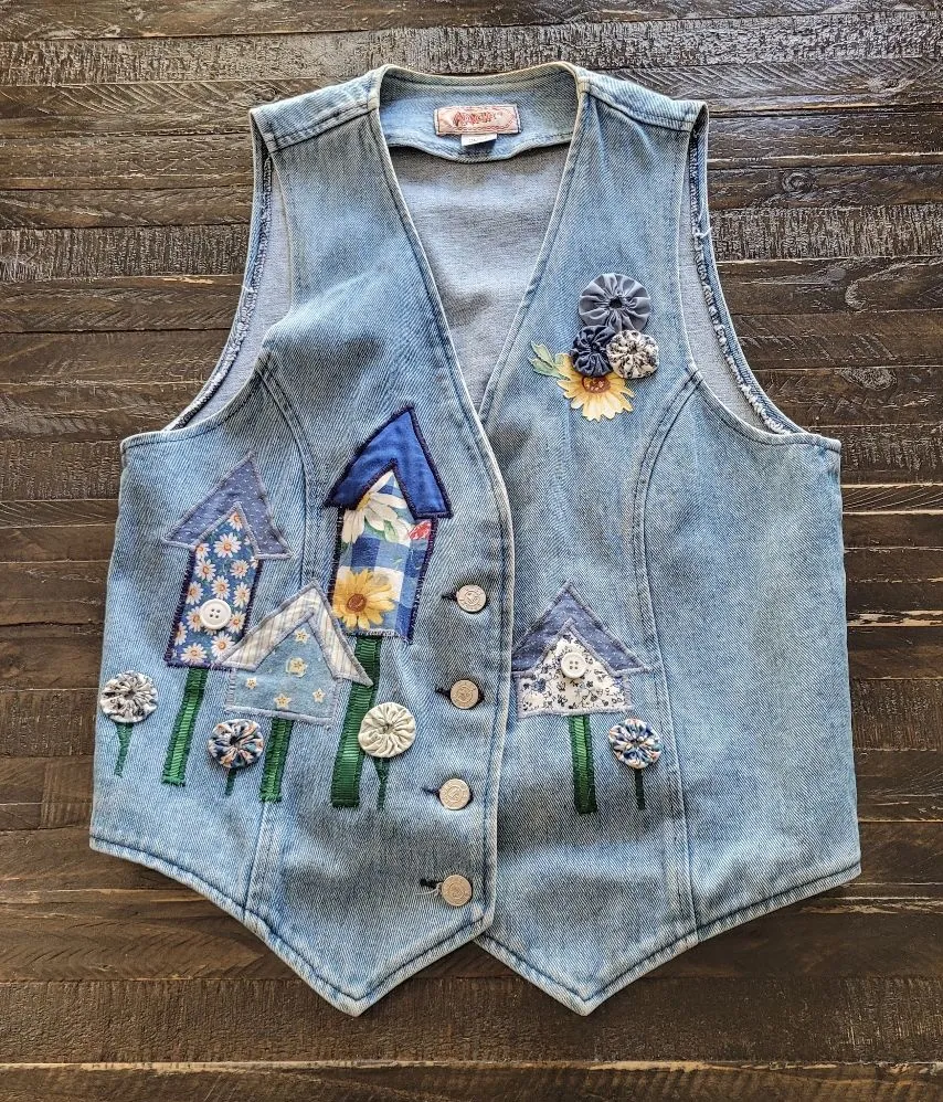 Vtg Apache Denim Vest