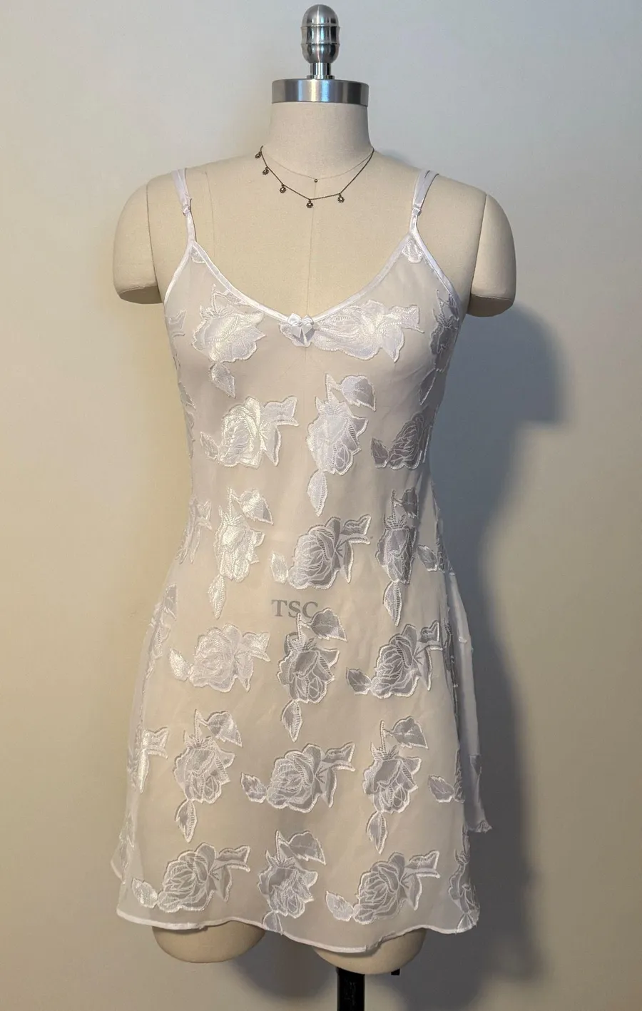 Frederick's of Hollywood White Sheer Slip Dress