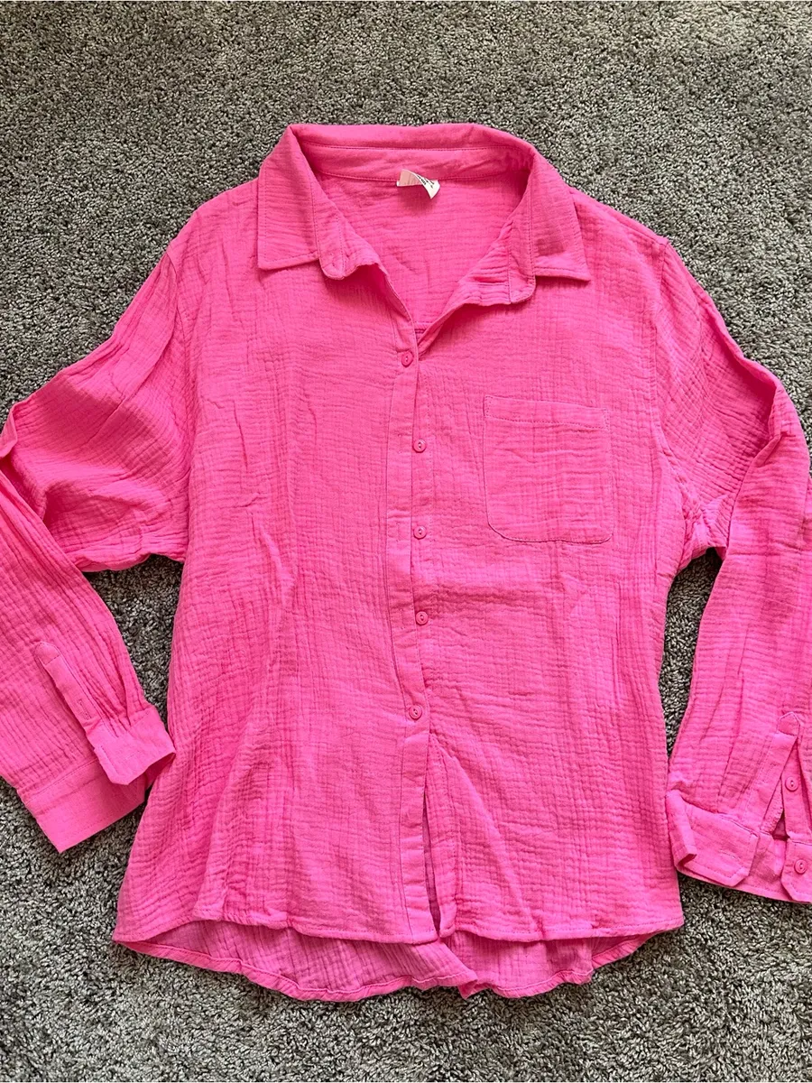 Women's Pink Button