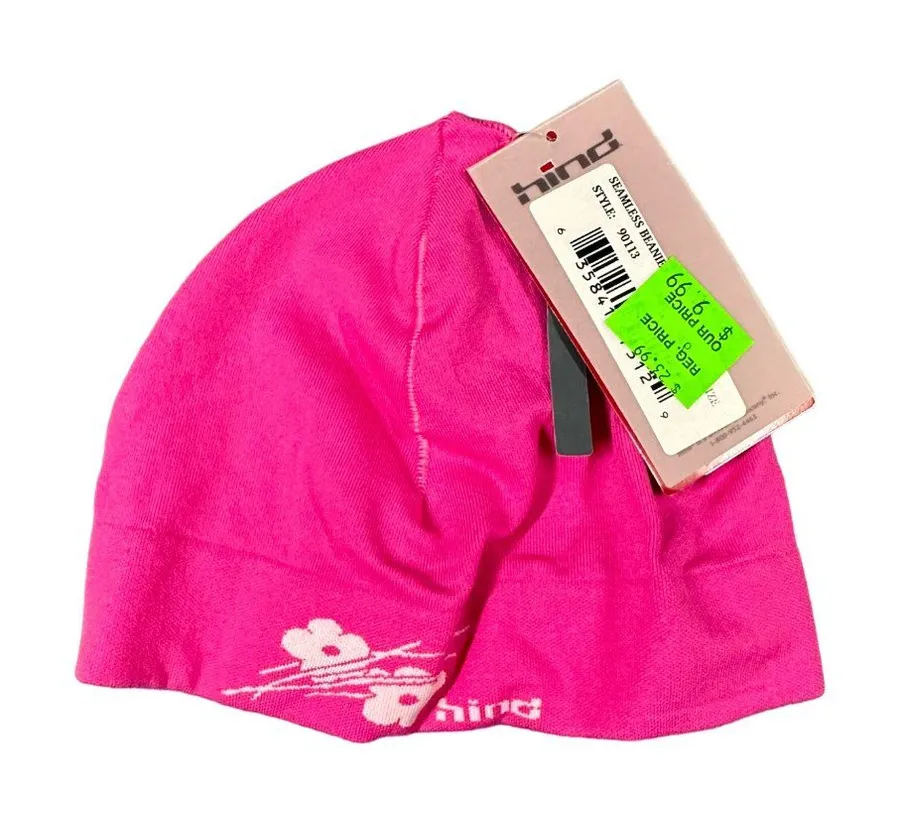 Hind Seamless Beanie Skull Cap Womens One Size Pink Runner Beanie NWT
