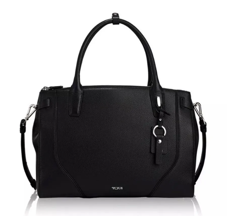Tumi Stanton Kiran Tote Black Leather Travel Bag