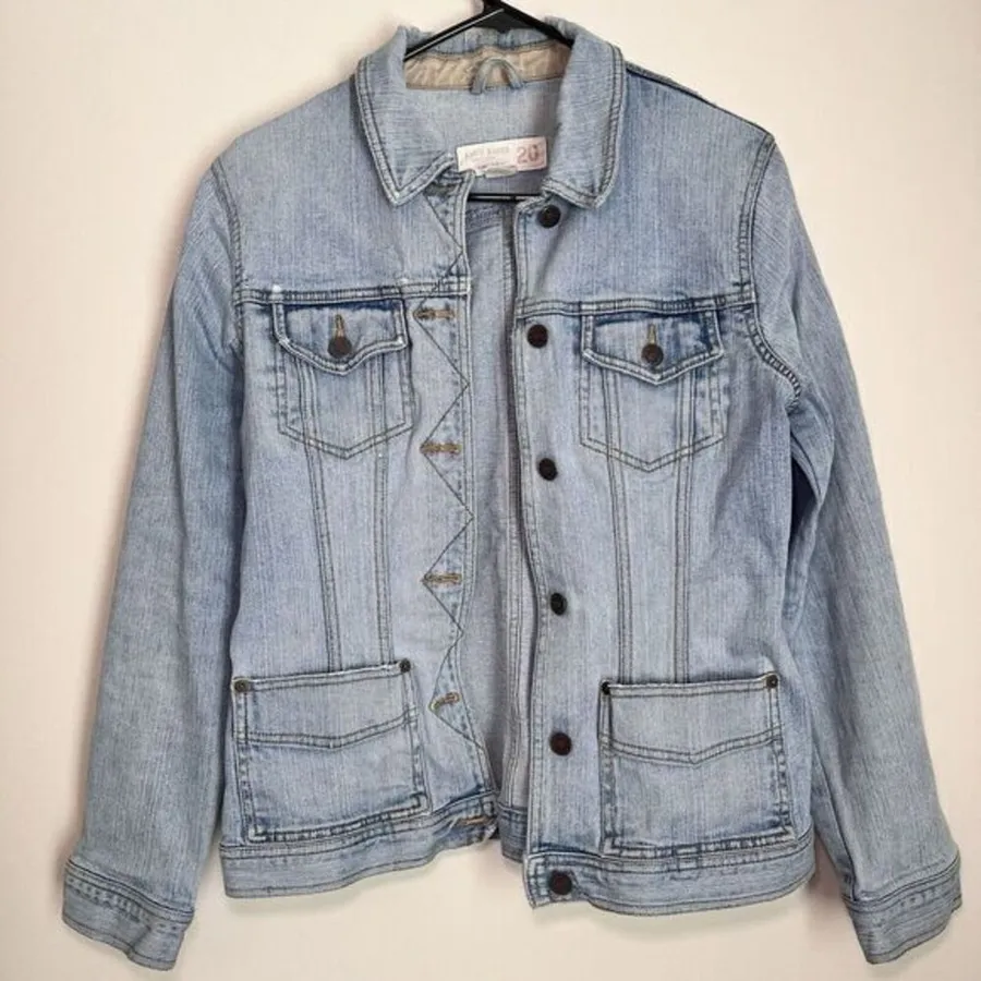 Vintage Eddie Bauer 20 Blue Denim Jean Jacket Women Y2K Coastal