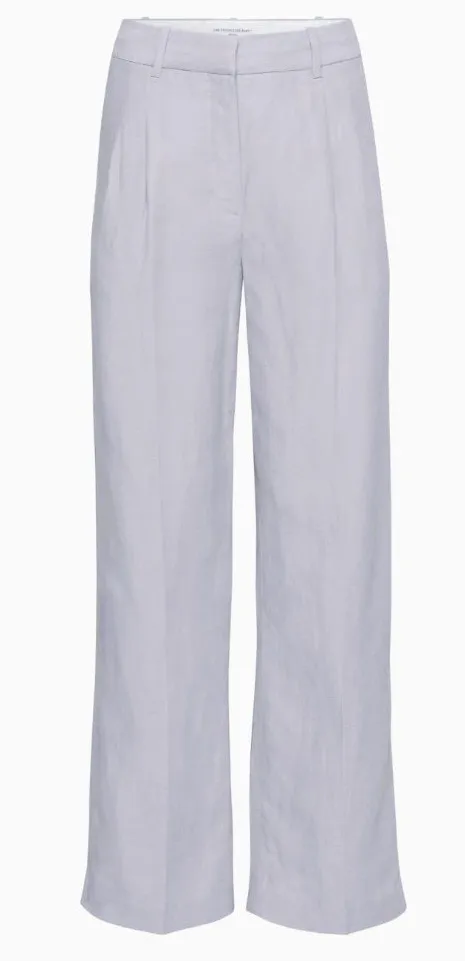 Aritzia Wilfred The Effortless Pant London Grey Linen Lyocell Wide Leg Size 4