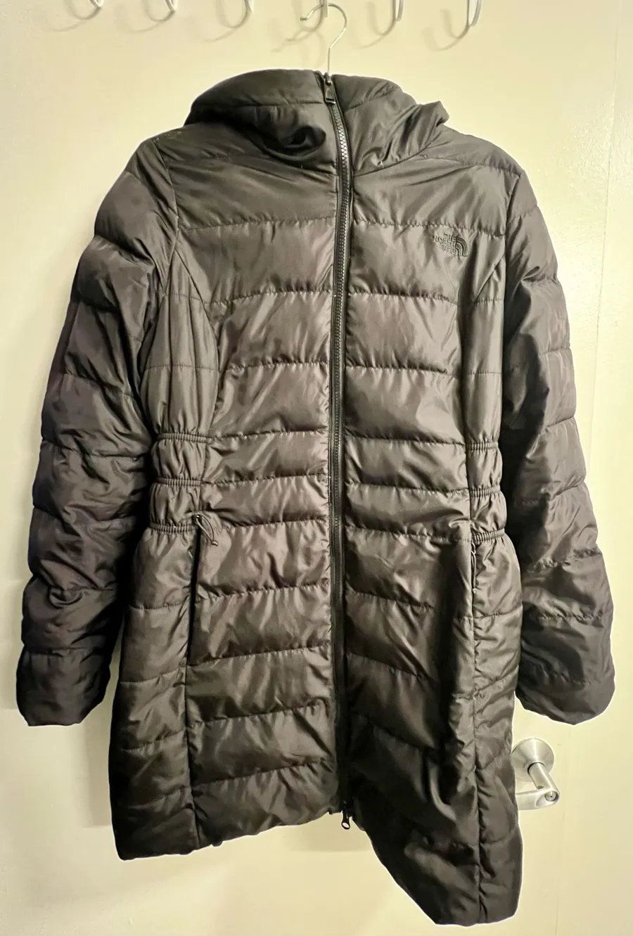 The North Face Women’s Black Hooded Long Puffer Coat