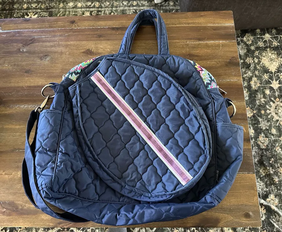 Cinda B Quilted Tennis Tote Blue