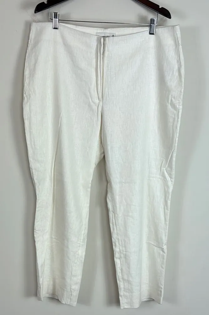 Abercrombie & Fitch Linen Chinos Pants White Size 33