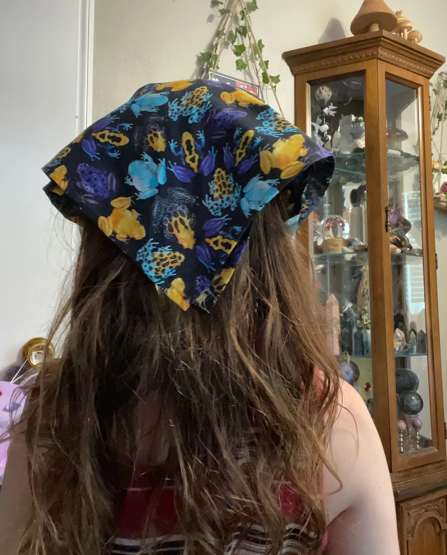 frog bandana Black