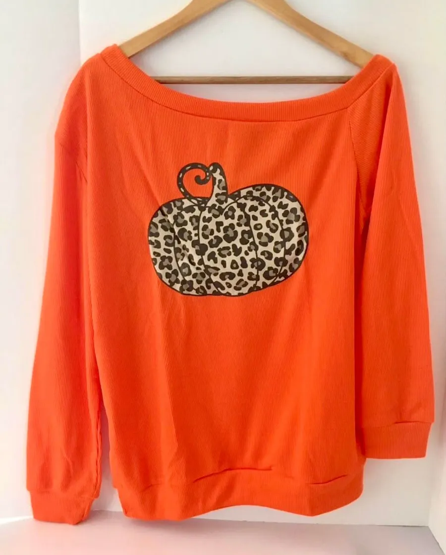 Pumpkin Sweatshirt, XL Orange