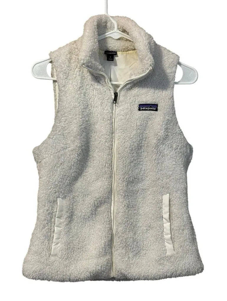 Patagonia Women's Los Gatos Fleece Vest Full Zip White Size S STY25216 Preppy