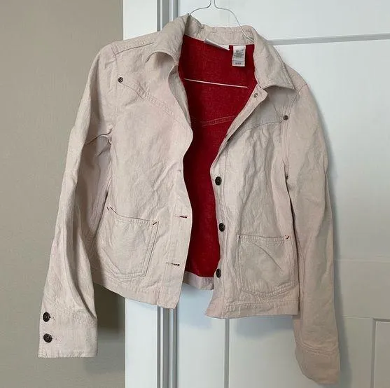 Liz Claiborne Pink Jean Jacket Structured Design