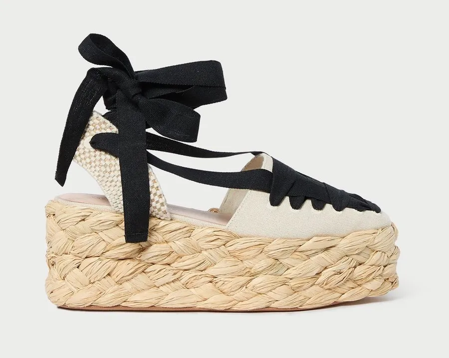 Loeffler Randall Mason Platform Espadrille Natural Black